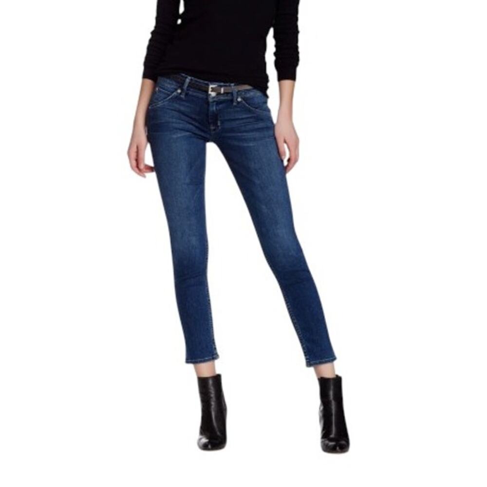 HUDSON Crop Colin Skinny Jeans Women 28 Blue MidRise Stylish City Chic Feminine